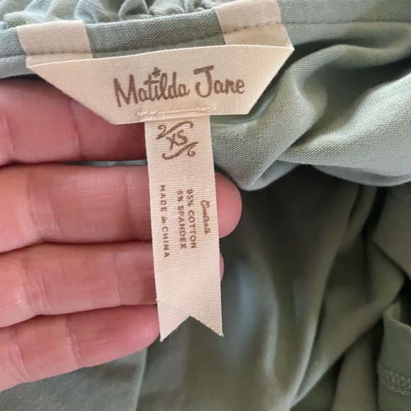 Matilda Jane mint Green‎ Ruffle Wrap Dress Size XS - Picture 5 of 7